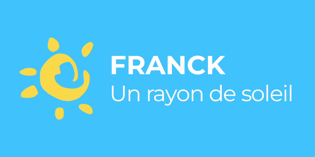 Franck, un Rayon de Soleil Logo fond bleu